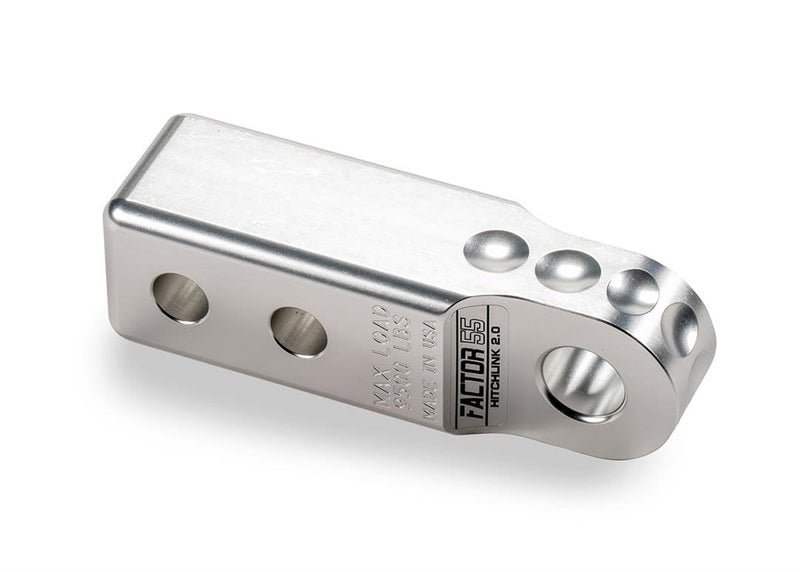 Factor 55 00020-05 Hitchlink 2.0 Rated at 9500 lb Ultimate Failure at 51,000 lb Convert Your Vehicles Hitch Receiver into a Recovery Point. Ideal for 4x4 Off Road Adventures â€“ Silver - Image 1